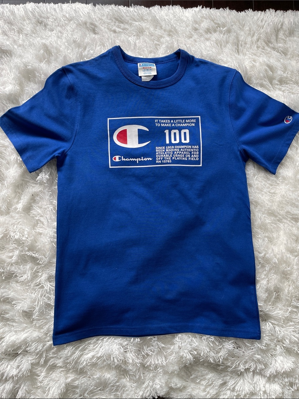 Champion Blue Graphic Logo Short Sleeve Tee